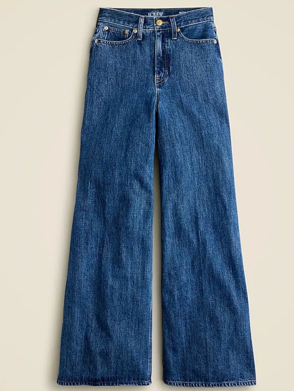 J. Crew High-rise Superwide-leg Jean in Laura Wash in Size 32